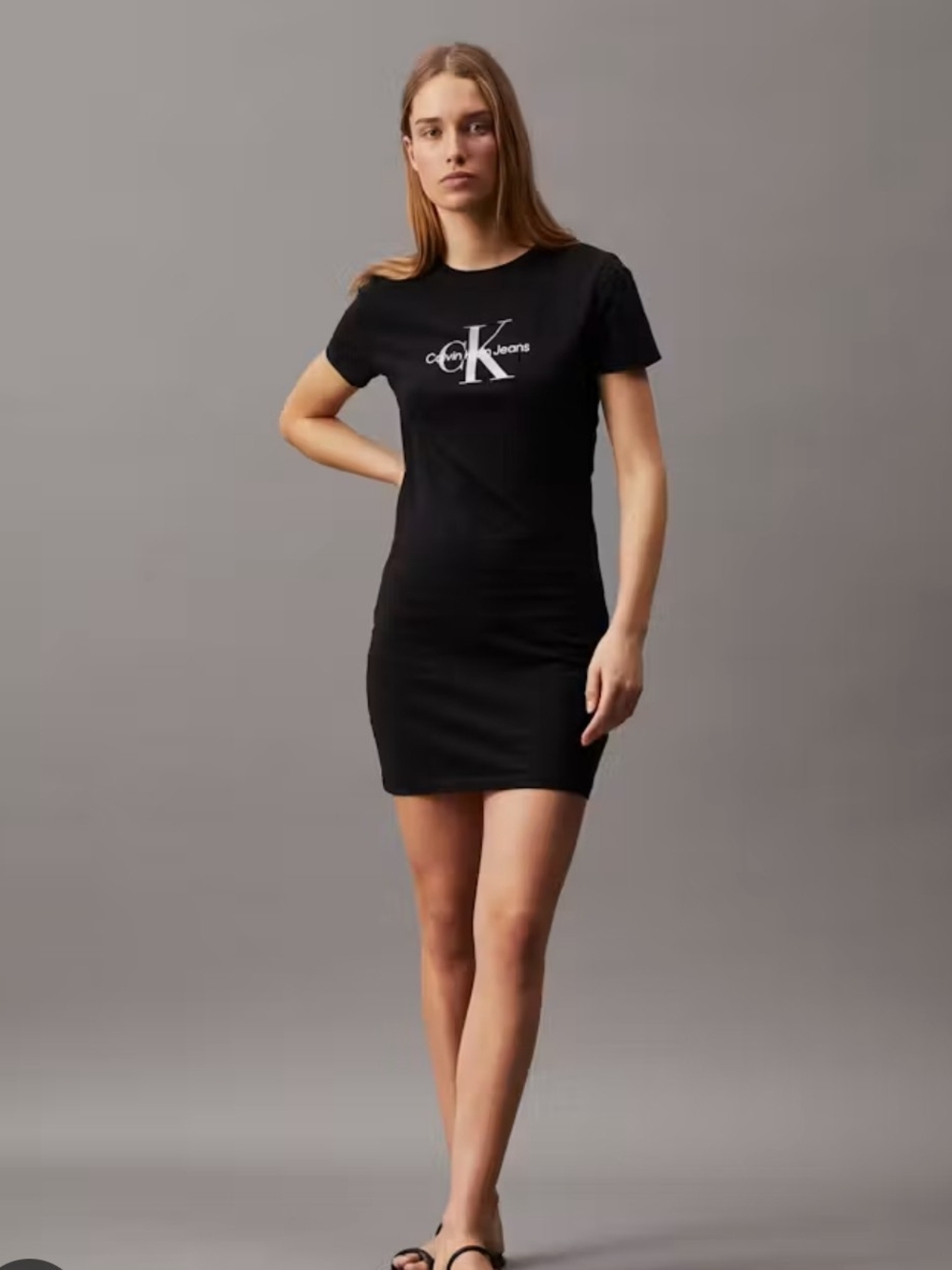 Calvin Klein Jeans Black Logo T-Shirt Dress Or Sleep Wear PJs